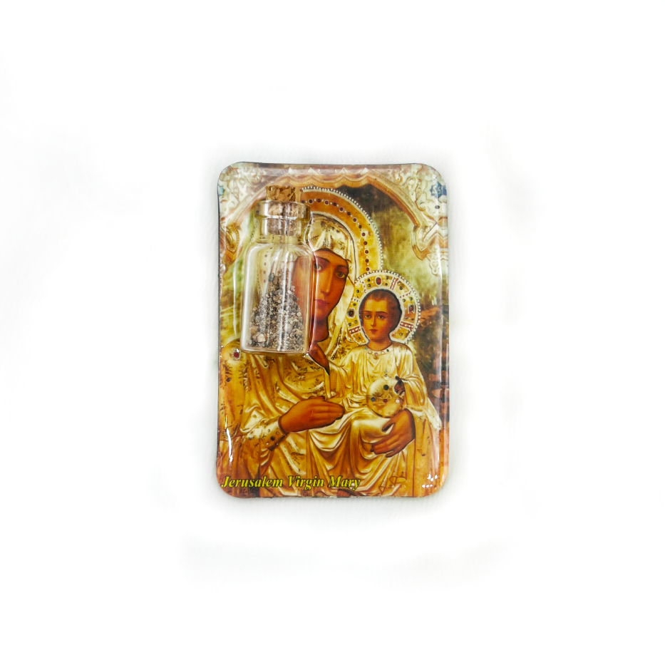 Icon of the “Jerusalem” Mother of God with a piece of the Shrine