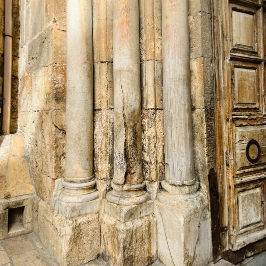 Prayer Note Placed in the Column Split by the Holy Fire