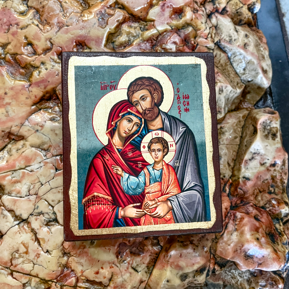 Икона «Святое семейство» на дереве