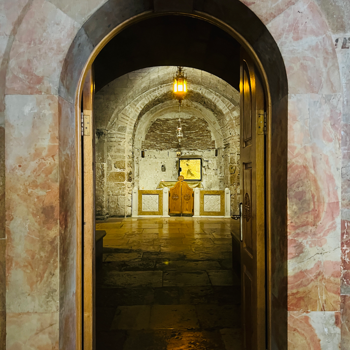 Candle in Adam's chapel