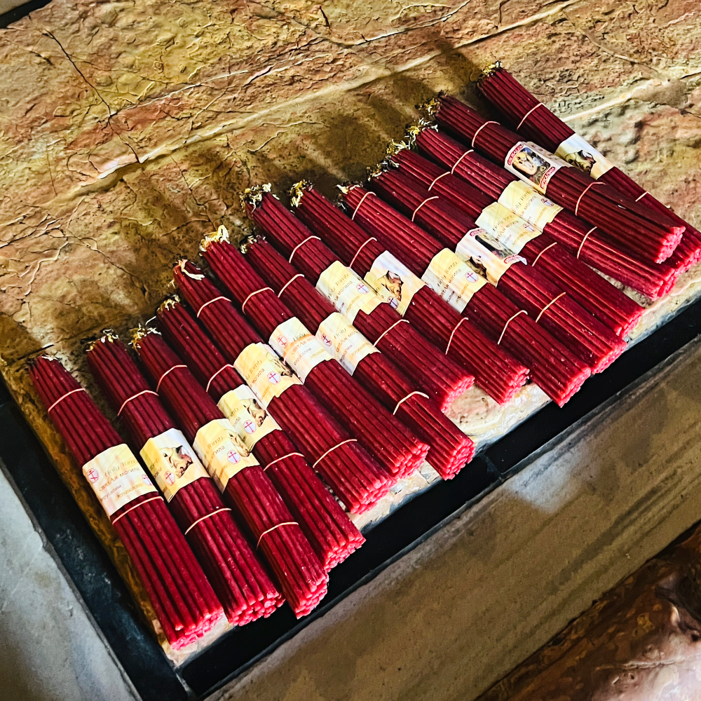 Jerusalem candles red