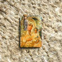 Load image into Gallery viewer, Icon of the “Jerusalem” Mother of God with a piece of the Shrine
