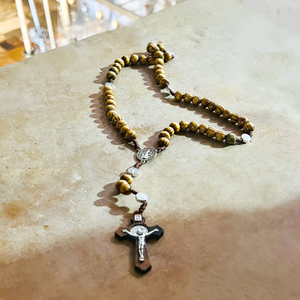 Olive wood rosary