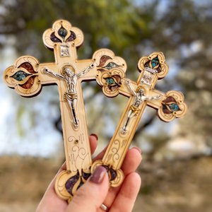 Cross with semi-precious stones