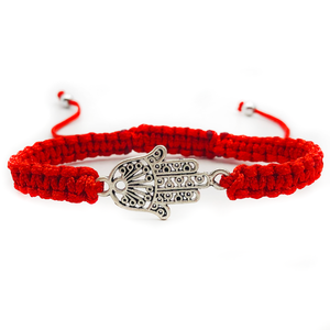 Bracelet red thread "Hamsa"