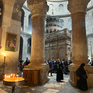 Candle in front of the Holy Sepulcher