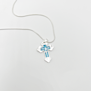 Pectoral cross silver plated