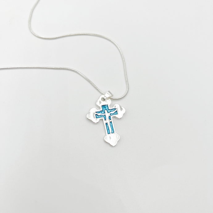 Pectoral cross silver plated